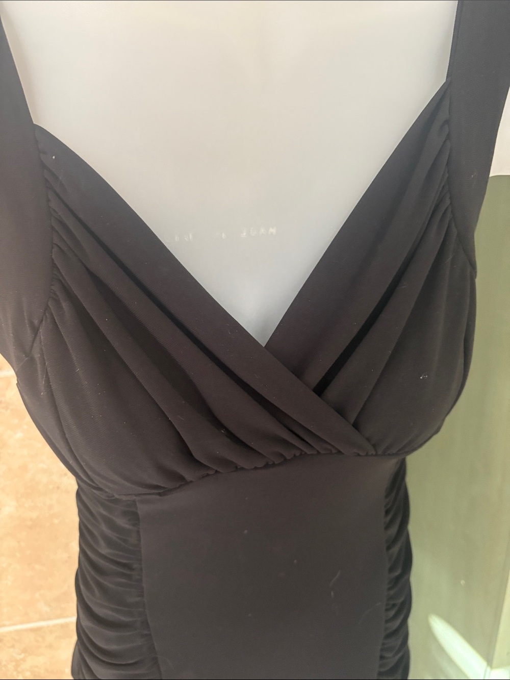 Cache Black Sleeveless Ruched V-Neck Tank Top - Picture 2 of 4